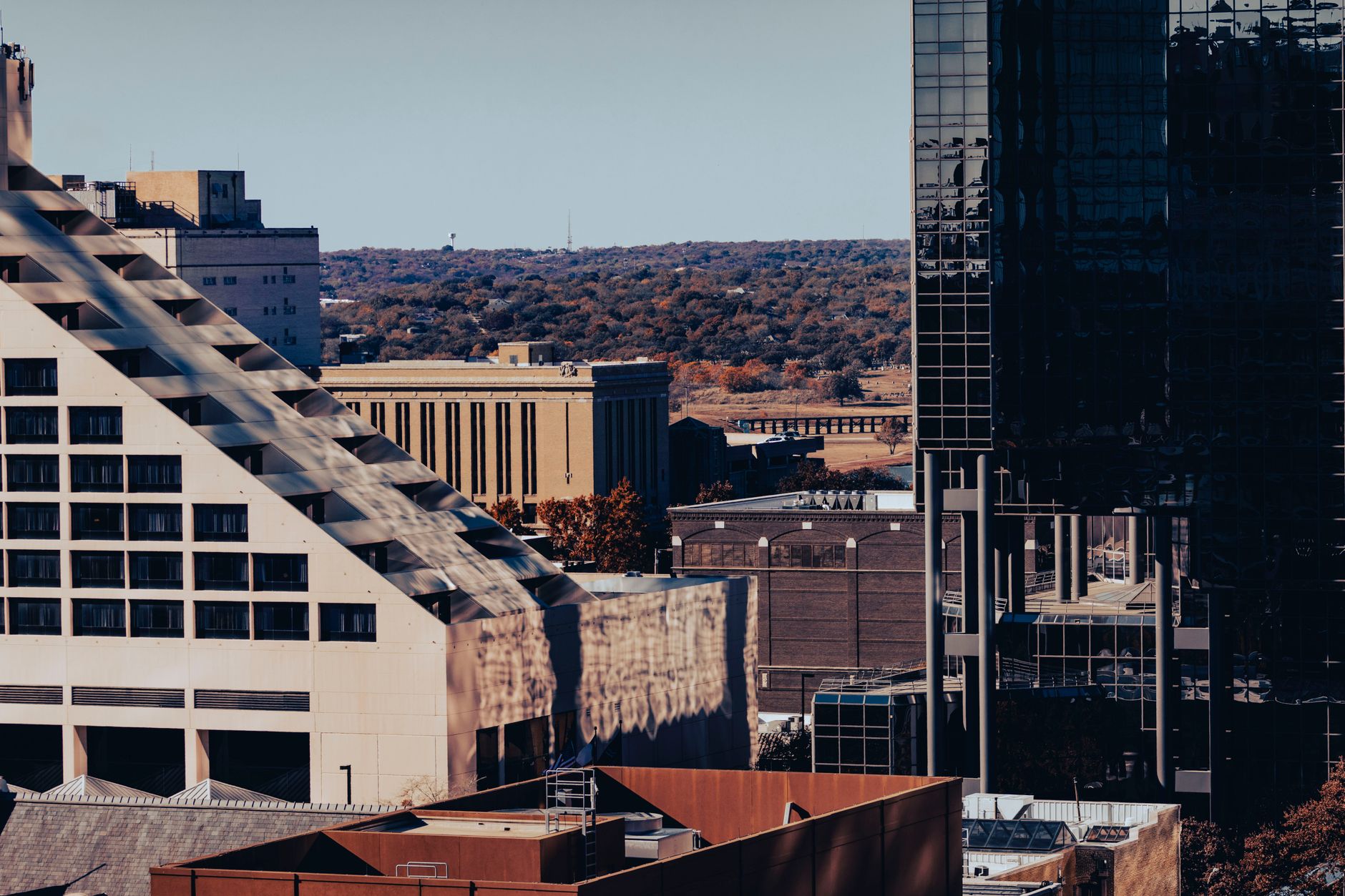 Historic and modern architecture in the Fort Worth cityscape